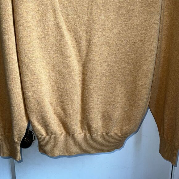 JOS. A. BANK Goldenrod Pima Cotton Vneck Sweater-XL - Picture 6 of 8